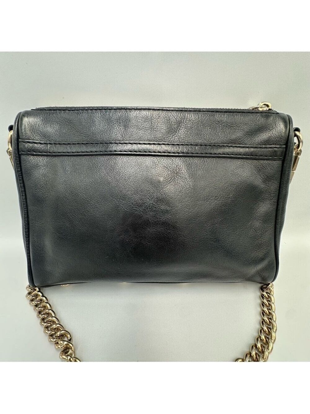 Rebecca Minkoff Mini MAC Crossbody Bag Black Leather Purse - Picture 5 of 14